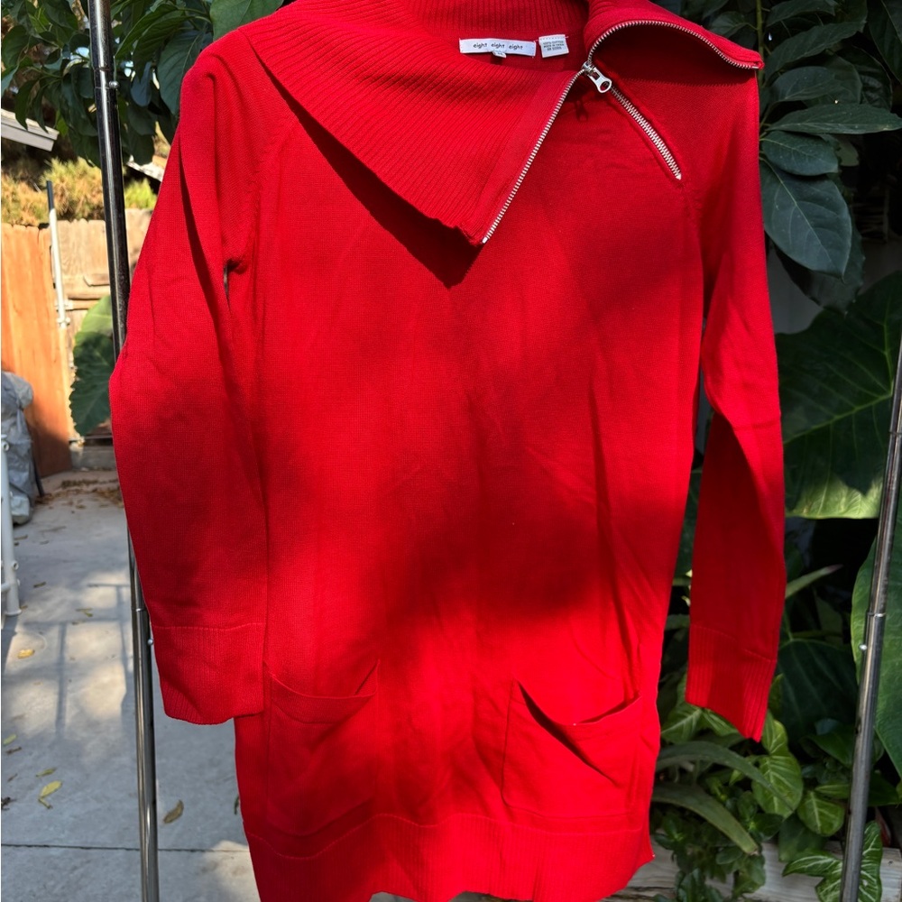Eight Eight Eight Vibrant Red Sweater